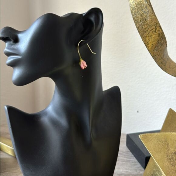 Bohemian flower drop earrings A702 - Picture 4 of 5